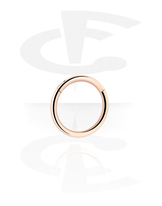 Piercing Rings, Piercing clicker (titanium, rose gold, shiny finish), Titanium