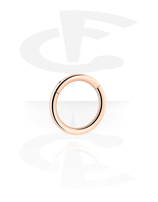 Piercing Rings, Piercing clicker (titanium, rose gold, shiny finish), Titanium
