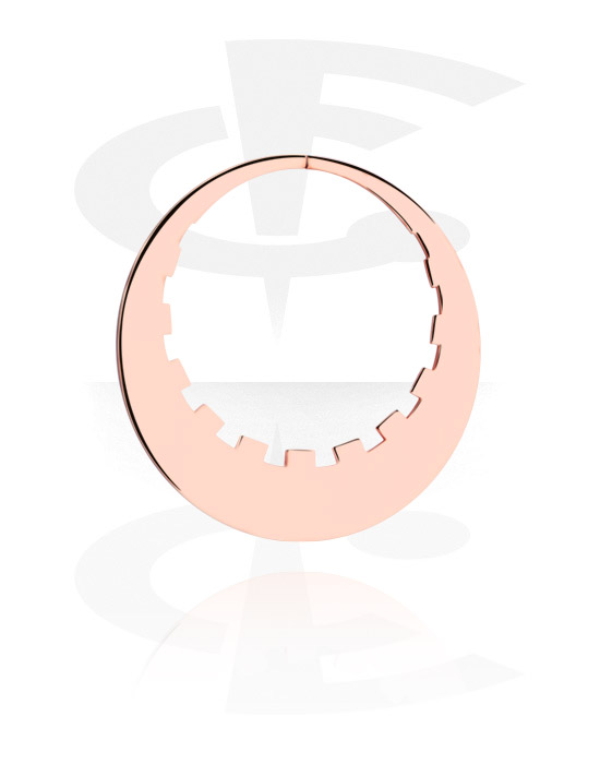 Bolas, barras & más, Criollo para túneles y tubos, Acero quirúrgico 316L chapado en oro rosa