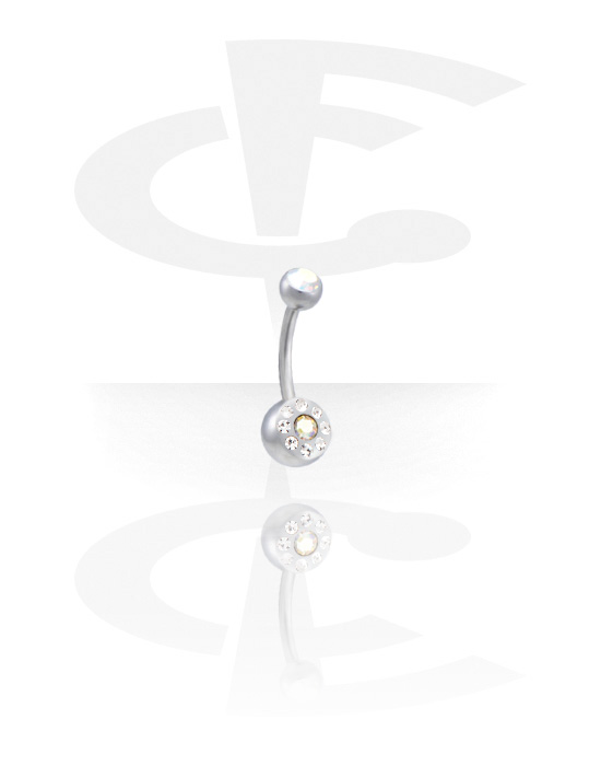 Curved Barbells, Double Jeweled Banana, Chirurgisch Staal 316L