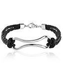 Bracelets, Bracelet tendance, Acier chirurgical 316L, Cuir