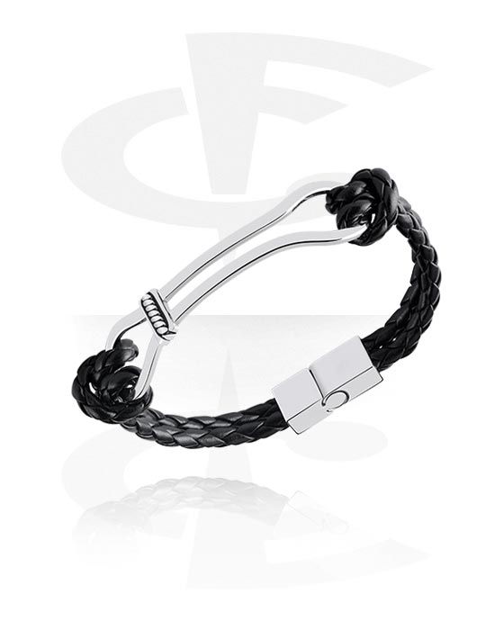 Bracelets, Bracelet tendance, Cuir, Acier chirurgical 316L