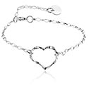 Náramky, Retiazkový náramok s prívesok srdce, Chirurgická oceľ 316L