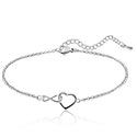 Náramky, Retiazkový náramok s srdcom a Kryštálový kameň, Chirurgická oceľ 316L
