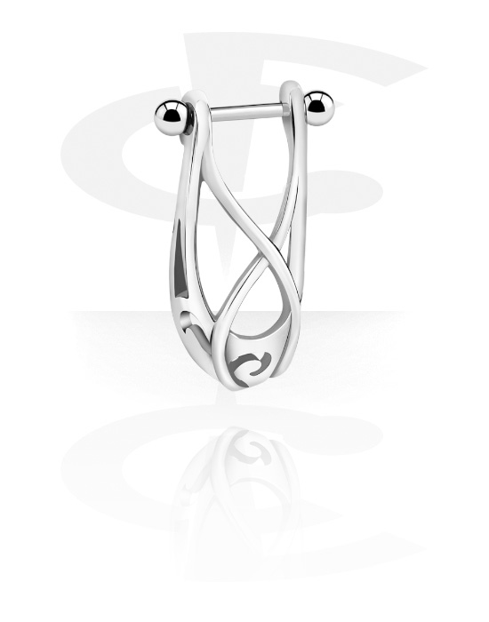 Helix & tragus, Steel Cast Ear Shield, Kirurgisk stål 316L