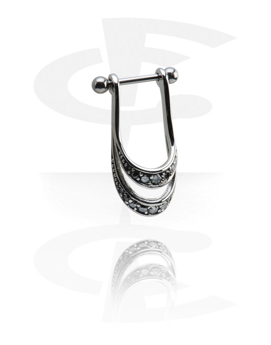 Helix & Tragus, Steel Cast Ear Shield, Acier chirurgical 316L
