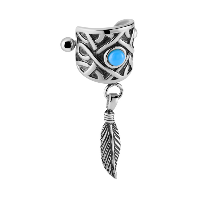 Piercing hélix avec pendentif plume Acier chirurgical 316L Helix & Tragus