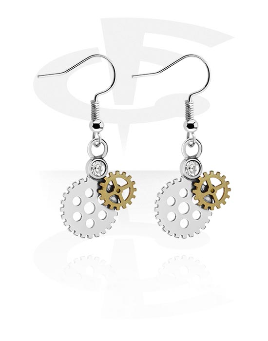 Boucles D'oreilles En Acier 316L Et époxy Bleu Et Blanc - Bijou Femme/ado, Neuf Avec étiquettes