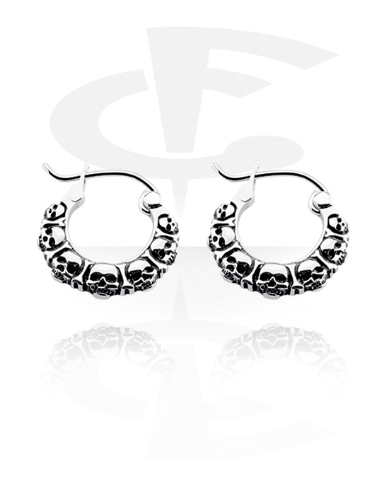 Earrings, Studs & Shields, Earrings with skull design, Surgical Steel 316L