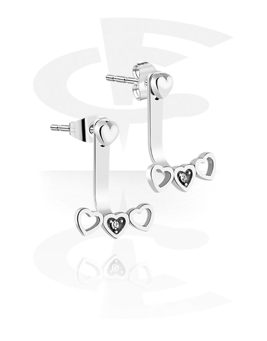 Øreringe, ørestikker og skjolde, Ørestikker med Hjertemotiv, Kirurgisk stål 316L