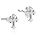 Boucles d'oreilles, Boucles d'oreilles avec motif croix, Acier chirurgical 316L