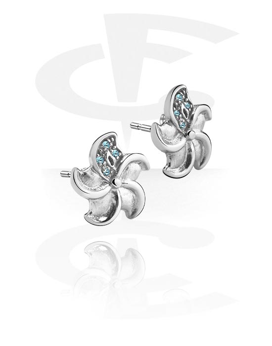 Earrings, Studs & Shields, Ear Studs with flower design, Surgical Steel 316L