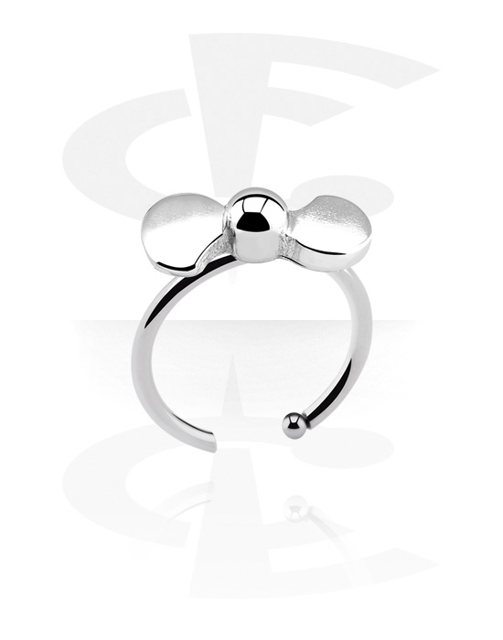 Nose Jewellery & Septums, Open nose ring (surgical steel, silver, shiny finish), Surgical Steel 316L