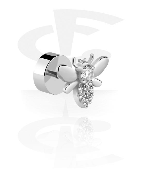 Lažni piercing nakit, Lažni čepić s dizajnom pčele, Kirurški čelik 316L