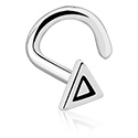 Næsesmykker og septums, Buet næsestud (kirurgisk stål, sølv, blank finish), Kirurgisk stål 316L