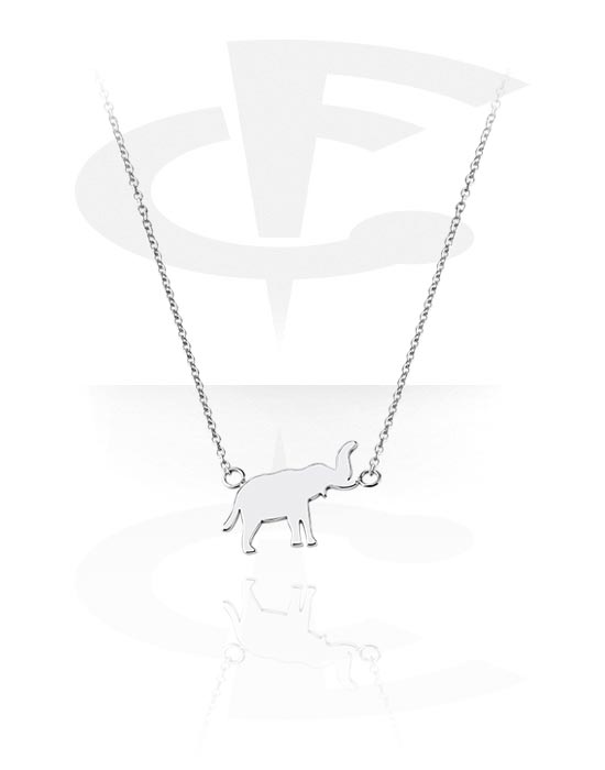 Náhrdelníky, Módny náhrdelník s Motív slon, Chirurgická oceľ 316L