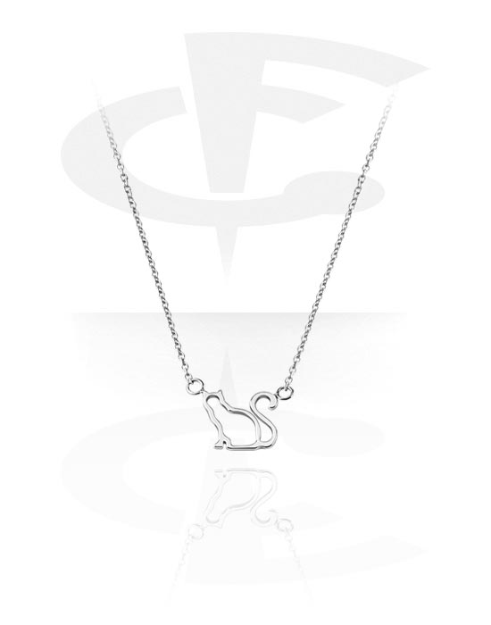 Náhrdelníky, Módní náhrdelník s designem kočka, Chirurgická ocel 316L