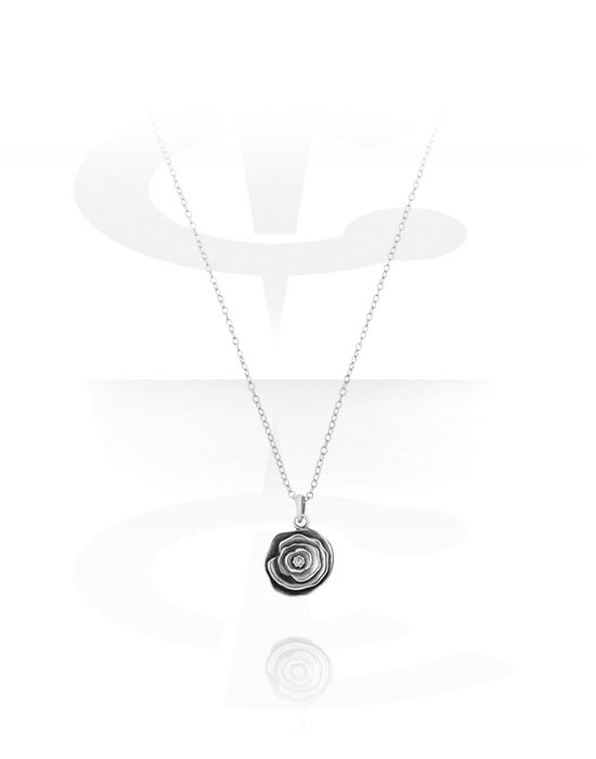 Necklaces, Fashion Necklace with rose design, Surgical Steel 316L