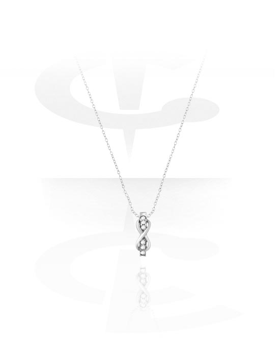 Náhrdelníky, Módny náhrdelník s príveskom s kryštálovými kamienkami, Chirurgická oceľ 316L