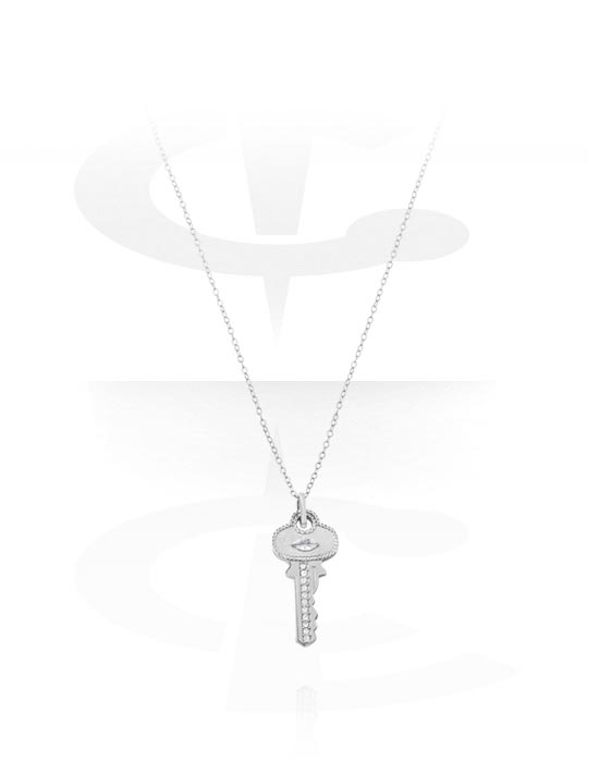 Halsketten, Modische Halskette mit Schlüssel-Anhänger, Chirurgenstahl 316L