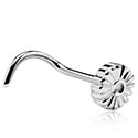 Piercings nez & Septums, Piercing nez incurvé (acier chirurgical, argent, finition brillante), Acier chirurgical 316L