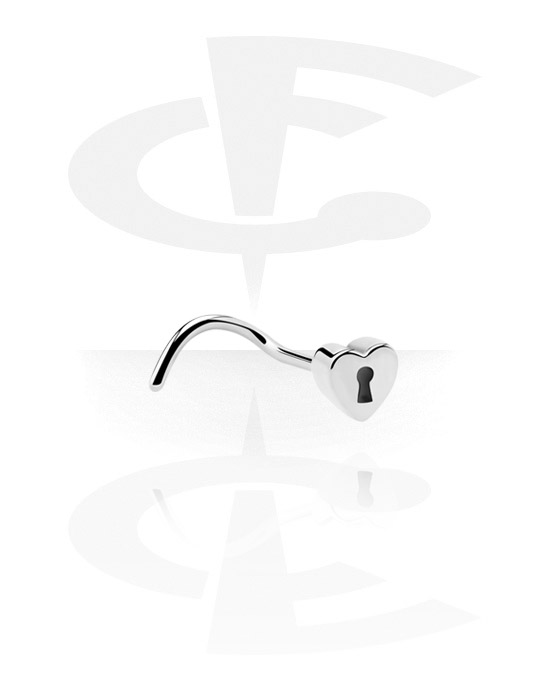 Nesestaver og -ringer, Curved Nose Stud, Surgical Steel 316L