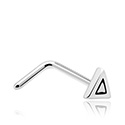 Piercings nez & Septums, Piercing nez en L (acier chirurgical, argent, finition brillante), Acier chirurgical 316L