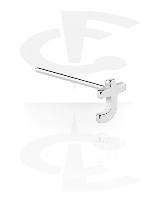 Nose Jewellery & Septums, Straight nose stud (surgical steel, silver, shiny finish), Surgical Steel 316L