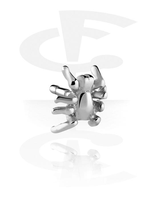 Kuličky, kolíčky a další, Koncovka pro push-fit tyčinky z bioflexu s designem pavouk, Chirurgická ocel 316L