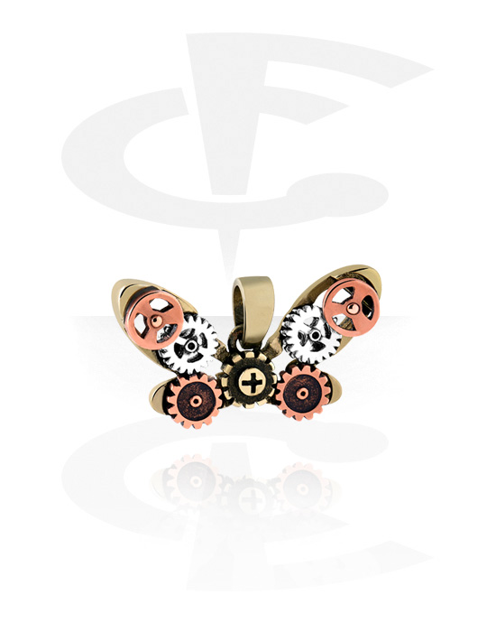 Riipukset, Pendant kanssa Butterfly Design, Pinnoitettu messinki