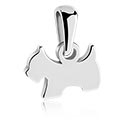 Prívesky, Prívesok s Motív pes, Chirurgická oceľ 316L