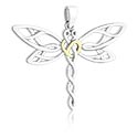 Anhänger, Kettenanhänger mit Libellen-Design, Chirurgenstahl 316L