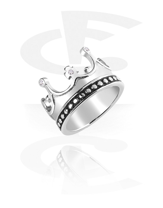 Fingerringe, Ring mit Kronen-Design, Chirurgenstahl 316L
