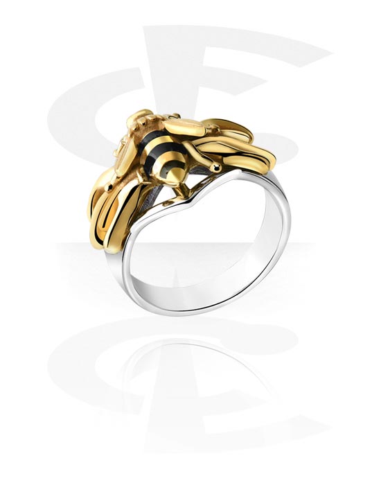 Fingerringe, Ring mit Bienen-Design, Chirurgenstahl 316L