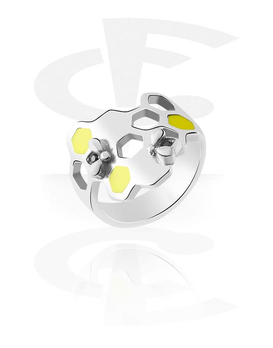 Gyűrűk, Gyűrű val vel Méhecske dizájn, Sebészeti acél, 316L