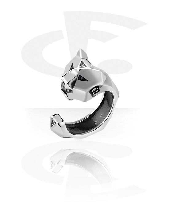 Fingerringe, Ring mit Tiger-Design, Chirurgenstahl 316L