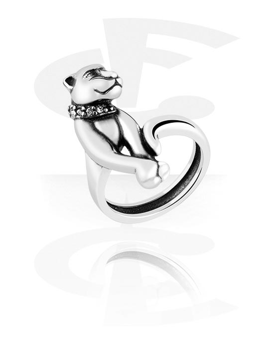 Fingerringe, Ring mit Tiger-Design, Chirurgenstahl 316L