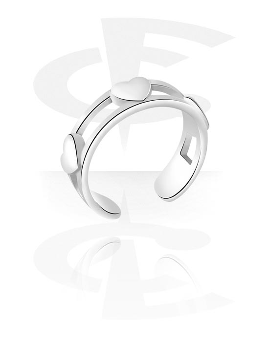 Anéis, Anel com design coração, Aço cirúrgico 316L