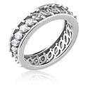 Ringen, Ring met kristalsteentjes, Chirurgisch staal 316L