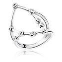 Ringer, Ring med krystallsteiner, Kirurgisk stål 316L
