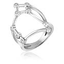 Ringer, Ring med krystallsteiner, Kirurgisk stål 316L