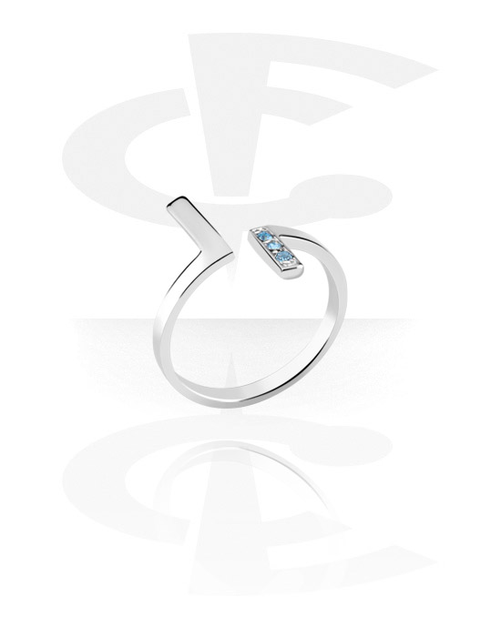 Ringen, Ring met kristalsteentjes, Chirurgisch staal 316L