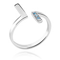 Ringen, Ring met kristalsteentjes, Chirurgisch staal 316L