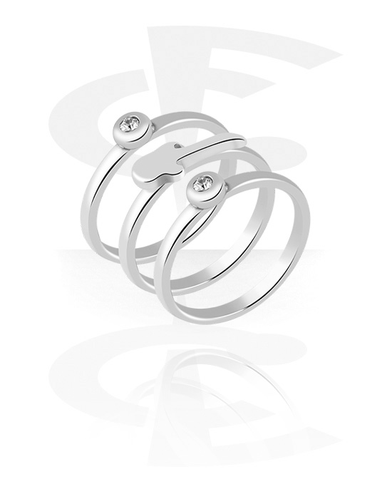 Prsteny, Kroužek s krystalovými kamínky, Chirurgická ocel 316L