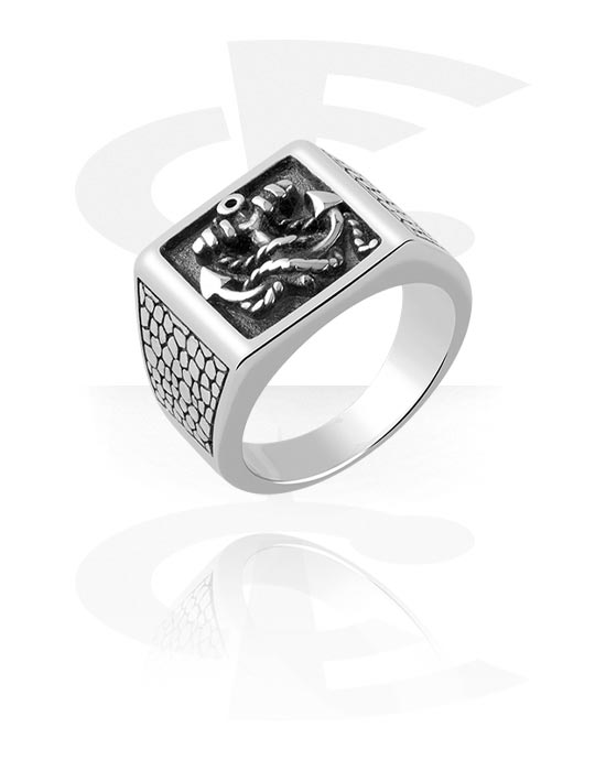 Gyűrűk, Gyűrű val vel Horgony dizájn, Sebészeti acél, 316L