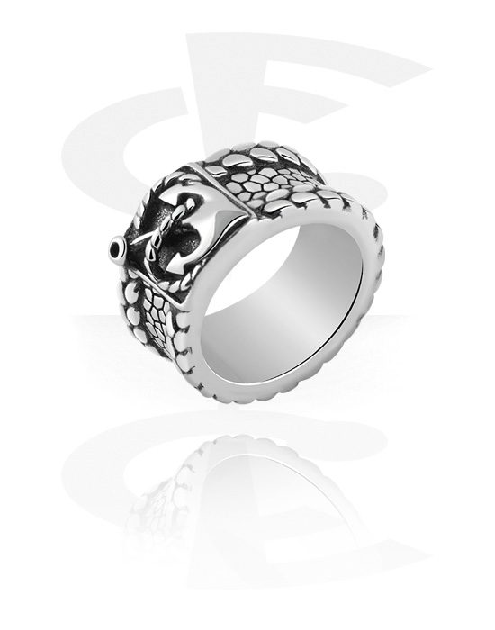 Rings, Ring with anchor design, Surgical Steel 316L
