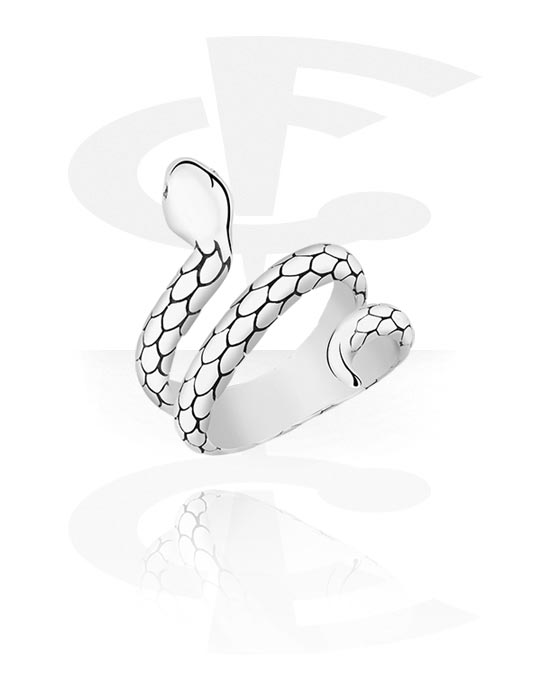 Fingerringe, Ring mit Schlangen-Design, Chirurgenstahl 316L