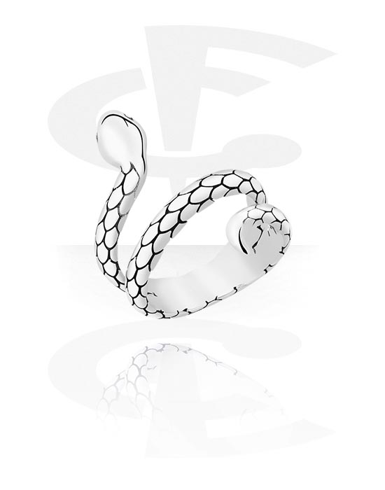Fingerringe, Ring mit Schlangen-Design, Chirurgenstahl 316L