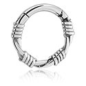 Anéis piercing, Multi-purpose clicker (aço cirúrgico, prata, acabamento brilhante), Aço cirúrgico 316L