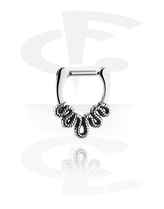 Nose Jewellery & Septums, Septum clicker (surgical steel, silver, shiny finish), Surgical Steel 316L
